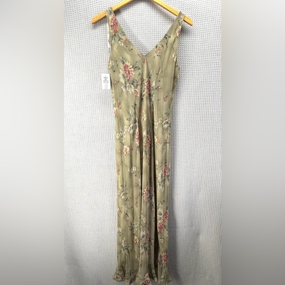NOS 90s Positive Attitude Sz 12 Floral Fairy Romantic Sheer Midi Dress W/ Wrap - Picture 6 of 15